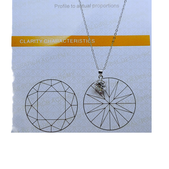 1ct Round Brilliant Certified Moissanite 6 Prong Platinum Plated 925 - Picture 8 of 8